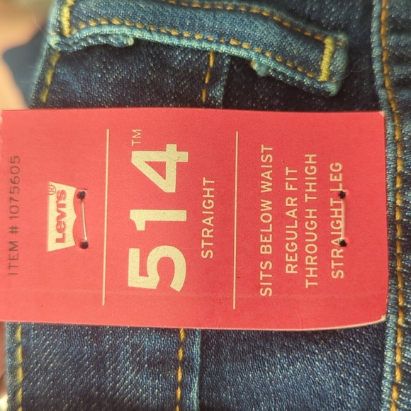Levi's 514 Stretch Straight Leg Denim Blue Jeans NWT W38 x L32 - Picture 6 of 10